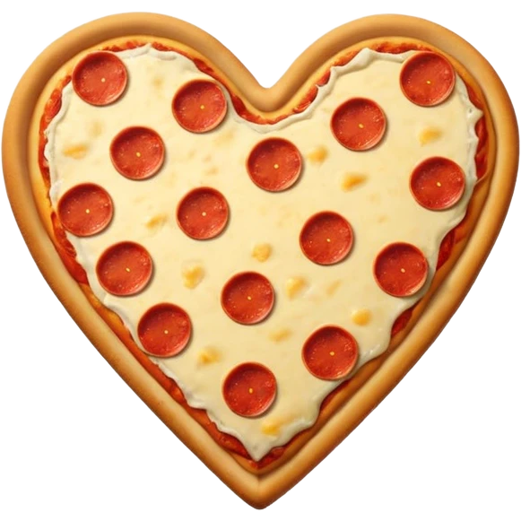Pizza shaped heart emoji