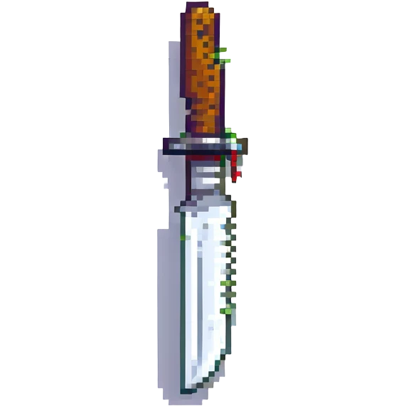 pixel art knife, simple and clear pixel design emoji
