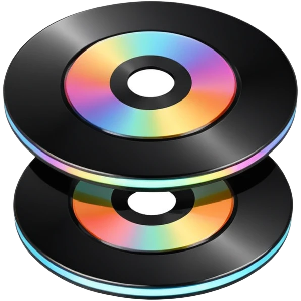 two black computer disk emoji