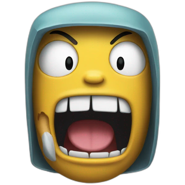 jake from adventure time screaming emoji