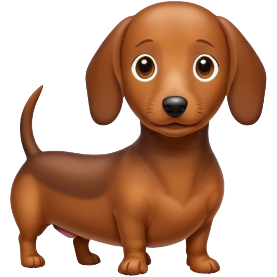 Small brown wiener dog  emoji