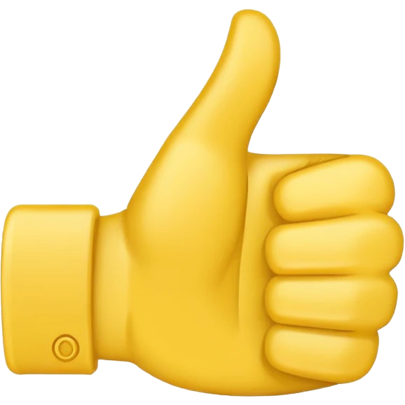 thumbs up's outline traced with an emoji thumbs up emoji