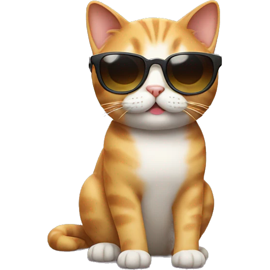 Cat with sunglasses emoji
