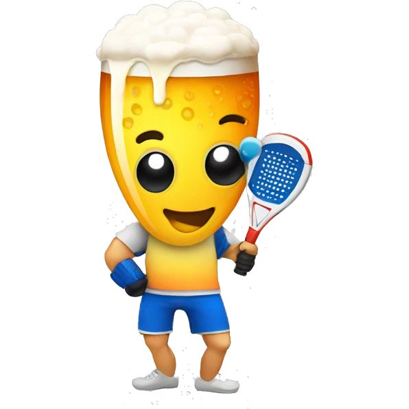 Padel with beer emoji
