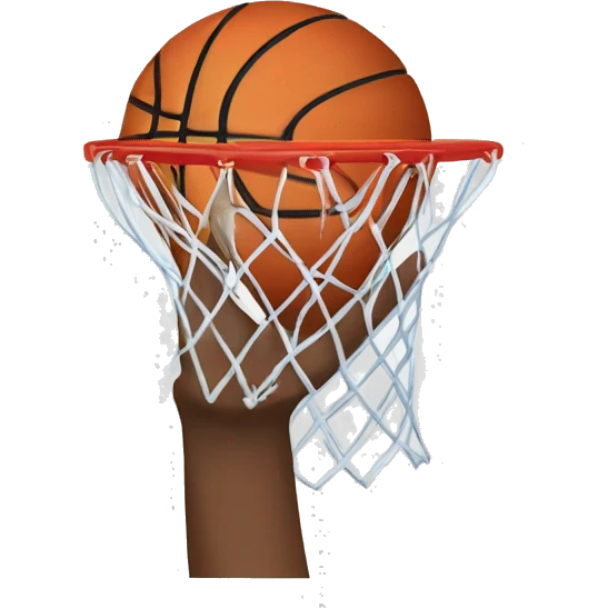 A basketball hold air emoji
