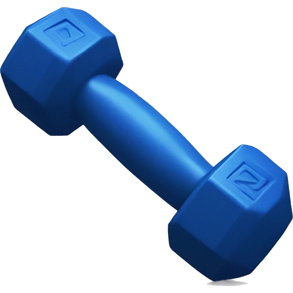 blue dumbbell emoji
