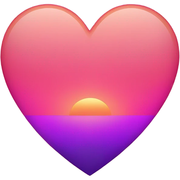 Sunset heart  emoji