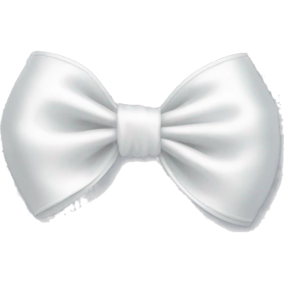 white satin bow emoji
