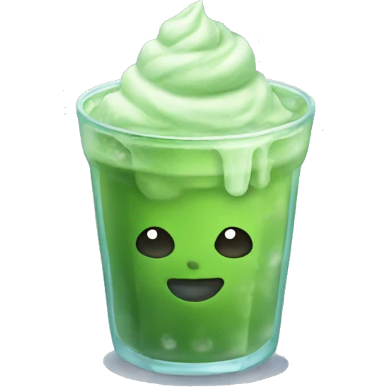 Iced matcha in a cup  emoji