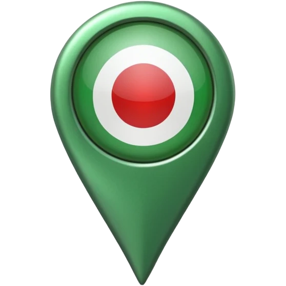 location pin Italy milan green emoji