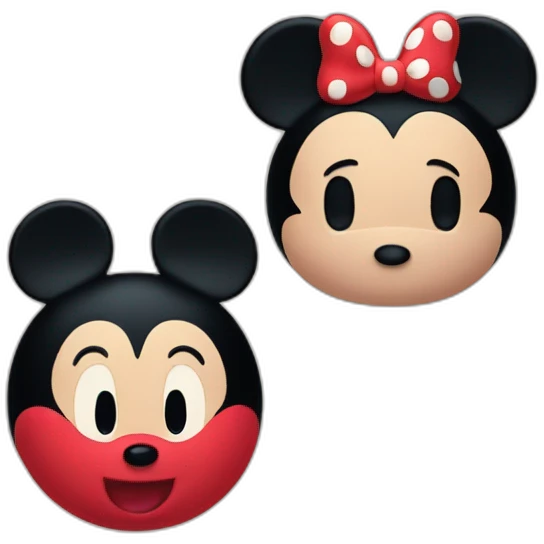 Mickey and Minnie tsum tsum emoji
