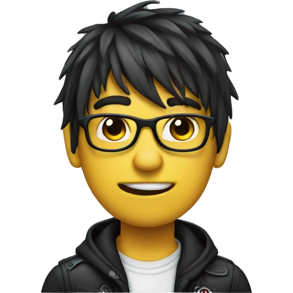 ugly emo nerd emoji