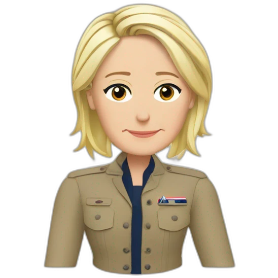 Marine le pen contente emoji