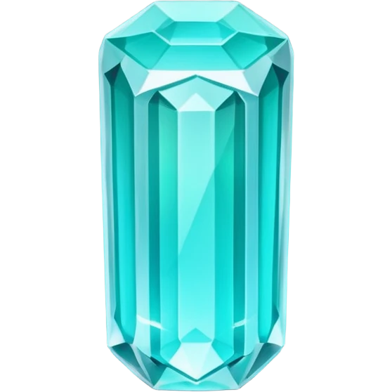 Minimal emoji of a glowing energy crystal battery, faceted shape, soft neon glow, flat vector style emoji