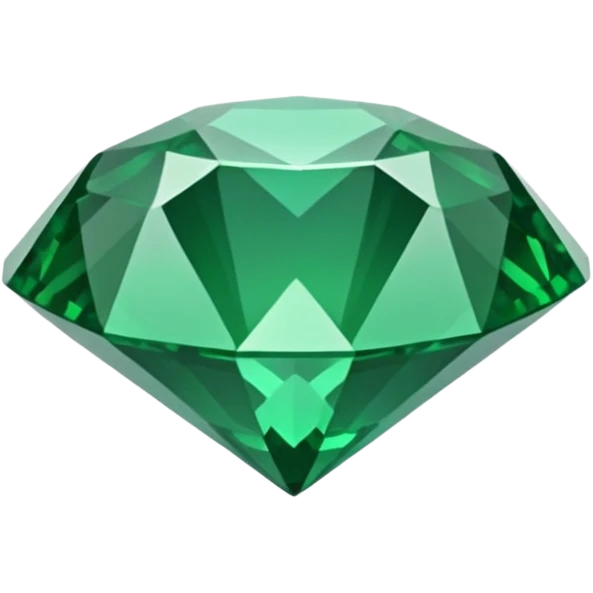 GREEN emerald, diamond gem shape emoji