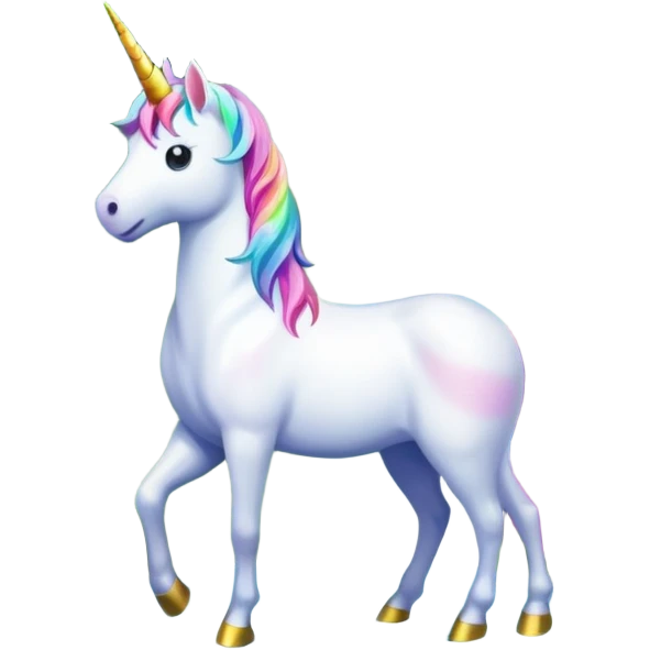 Unicorn in front of waterfall emoji