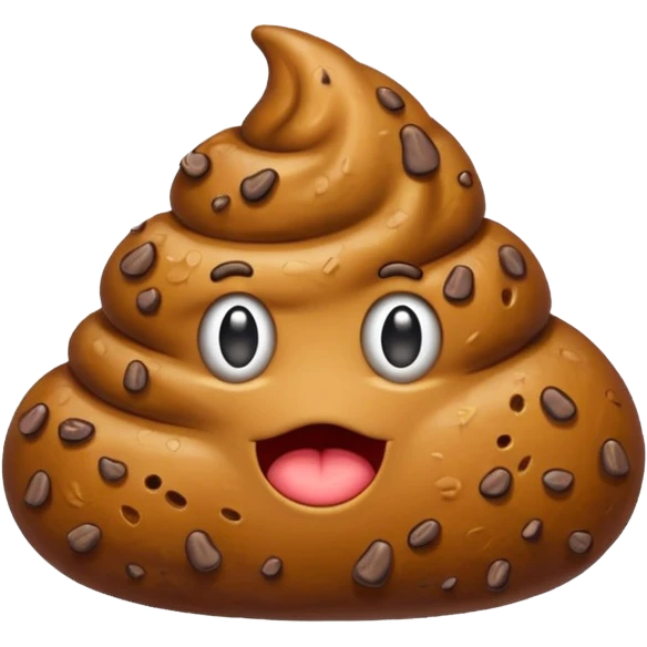 A brown poop without a face💩 emoji