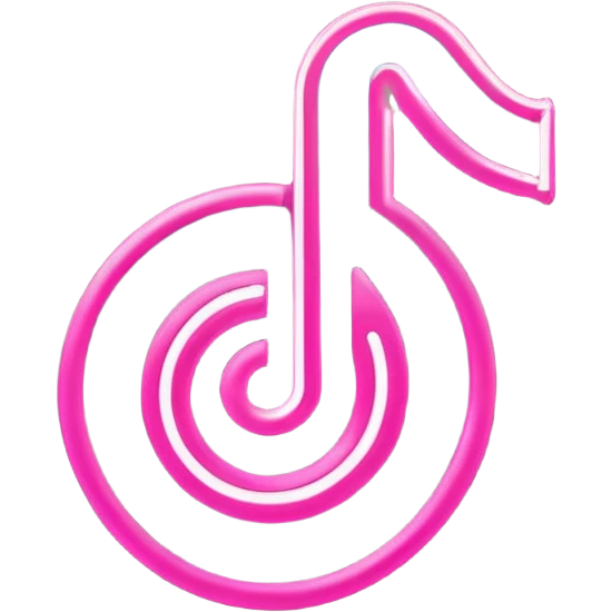 tiktok logo thats glowing transparent background emoji