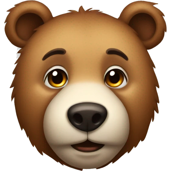 Cute bear with a scar on his nose  emoji