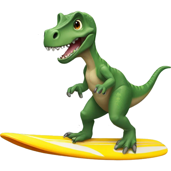 Dinosaur surfer  emoji