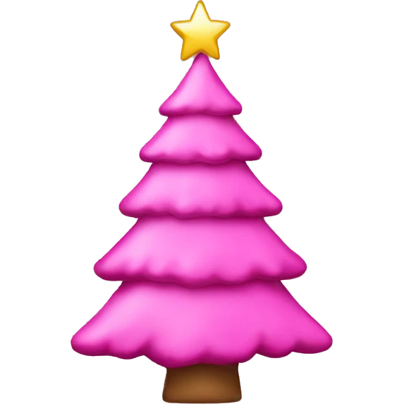 Pink chrismastree emoji