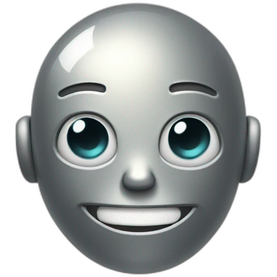 /robotic-Grinning-Face-with-Sweat-drop emoji