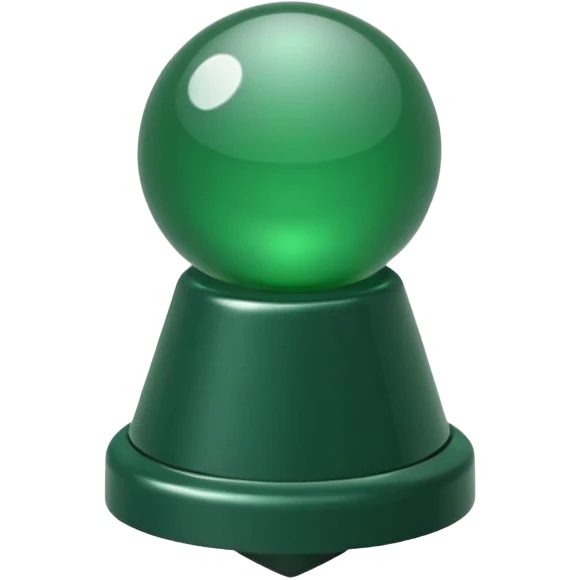 DARK GREEN pushpin emoji
