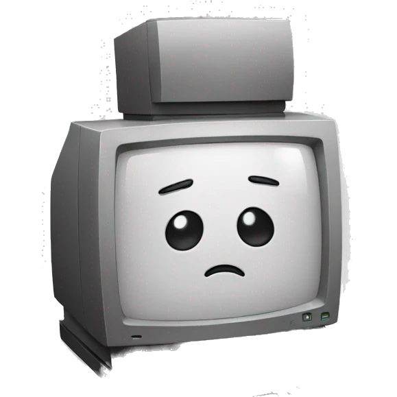Sad computer emoji