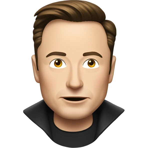elon musk writtn with testified technology emoji