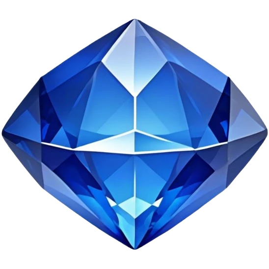 top view sapphire emoji