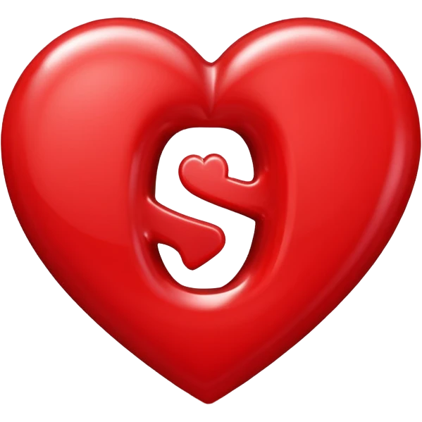 The Letter S in a Heart emoji