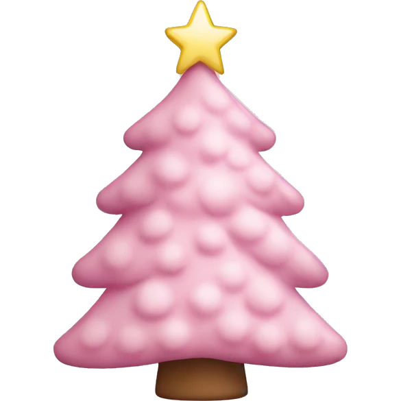 light pink christmas tree emoji