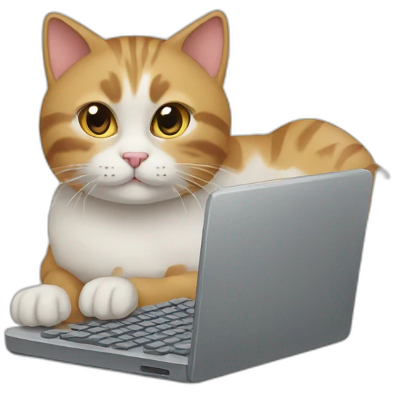 Cat typing emoji