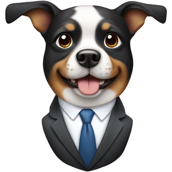 Dog wearing a suit emoji