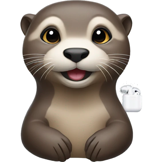 Otter with airpods emoji