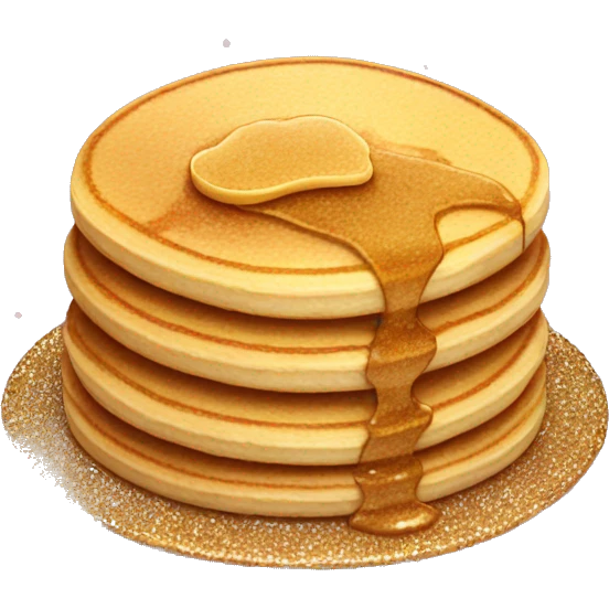 Pancake with glitter  emoji