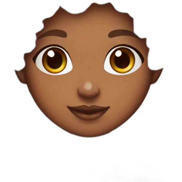 Cute brownskinned girl in a white kimono with cotton Candy colored hair emoji