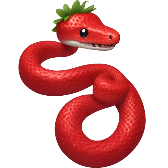 Strawberry snake emoji