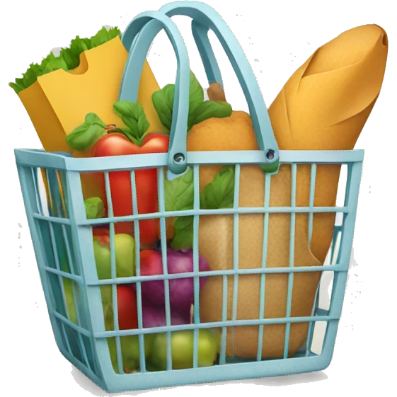 Shopping bag With groceries emoji