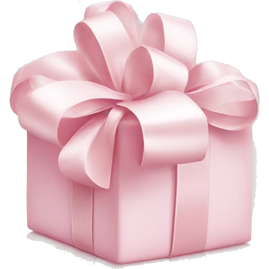 Light pink Christmas gifts under a white Christmas tree  emoji