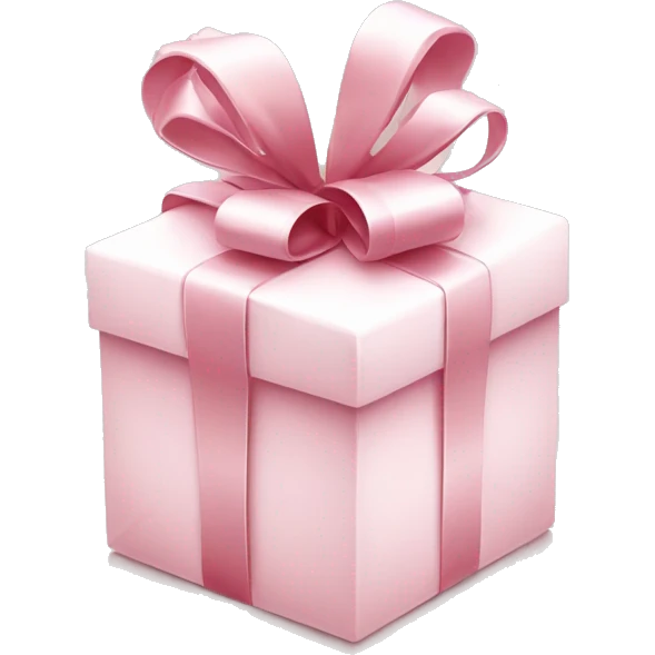 Light pink Christmas gifts under a white Christmas tree  emoji