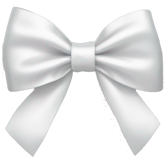 white satin bow emoji