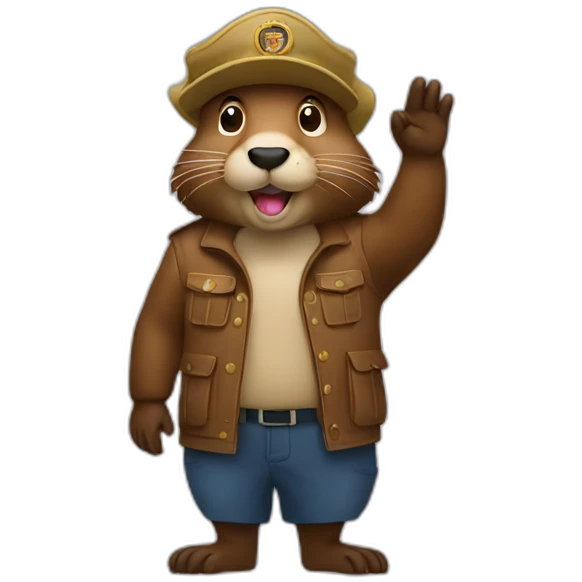 saluting beaver emoji