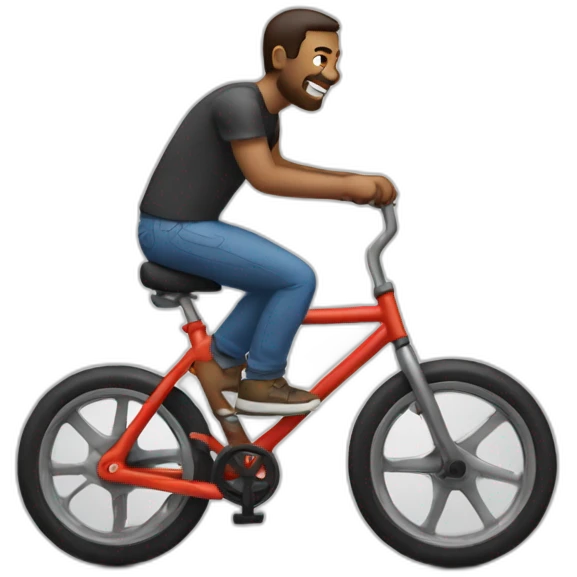 Man do a wheely on a YCF bike  emoji