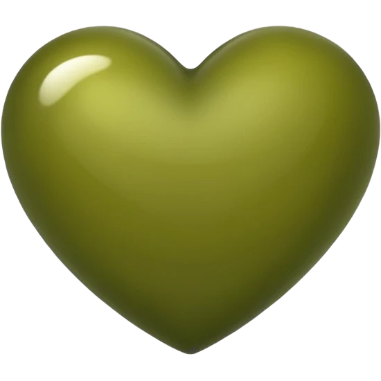 olive green heart emoji but look like normal emoji heart emoji