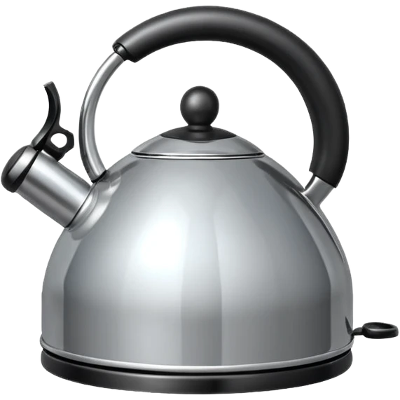 polished metal kettle with highlight reflections emoji