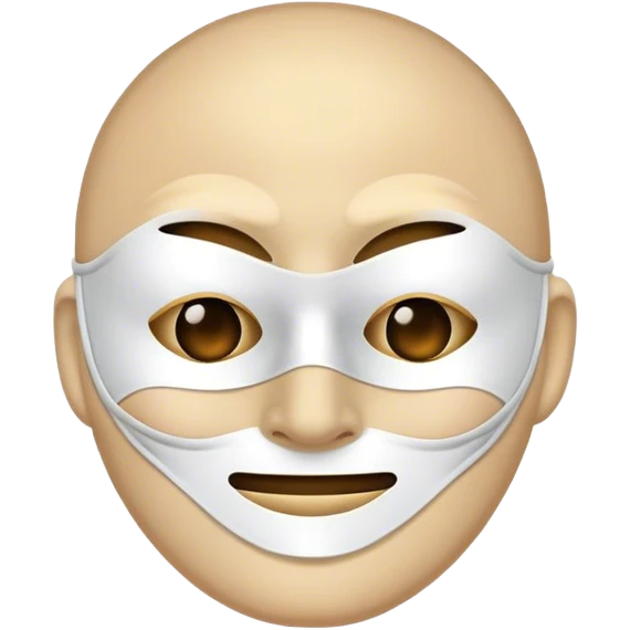 “A sad face wearing a smiling mask.” emoji