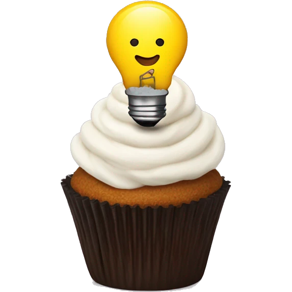 lightbulb cupcake emoji