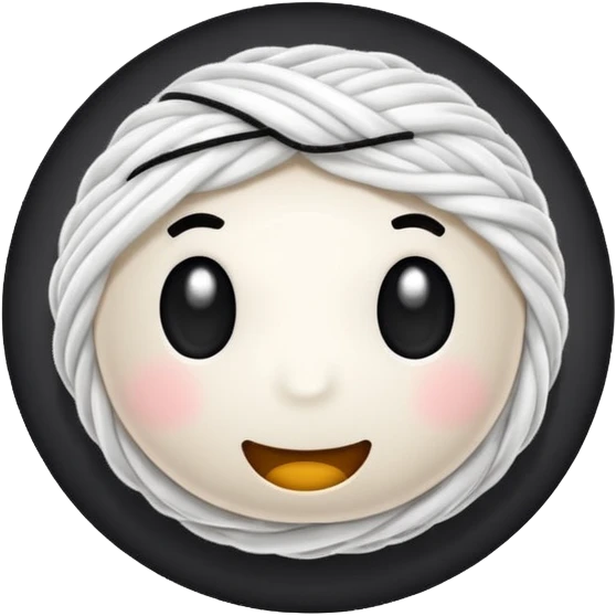 A ball of white yarn emoji