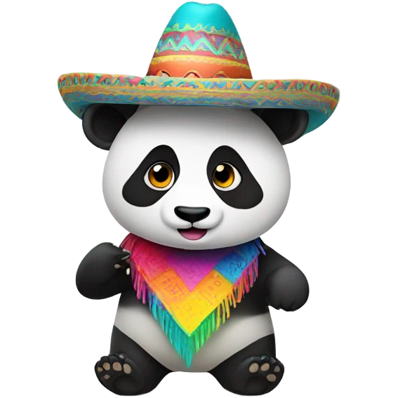 Panda wearing sombrero emoji